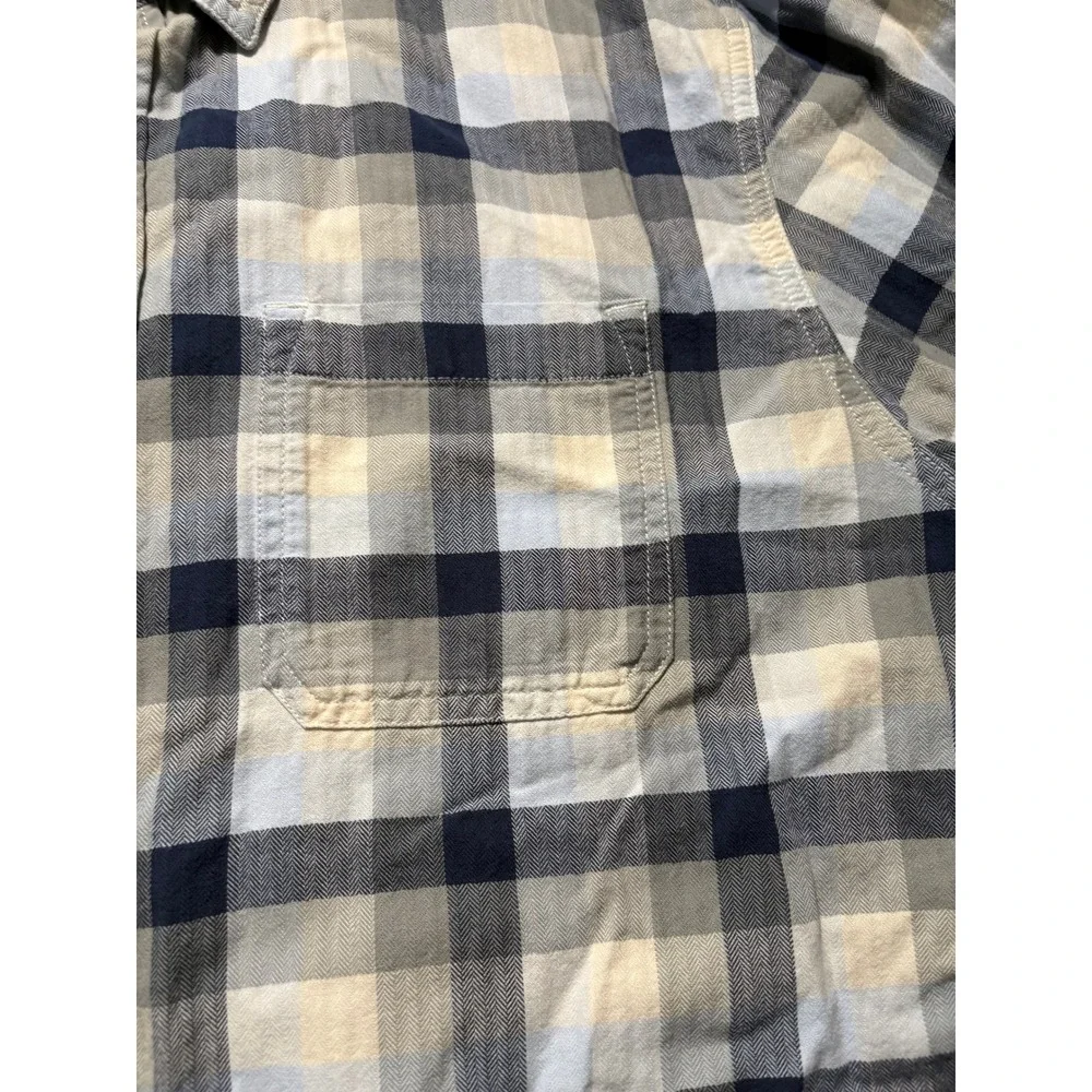 The North‎ Face Flannel Shirt Mens XL Blue Plaid Button Up Long Sleeve Casual